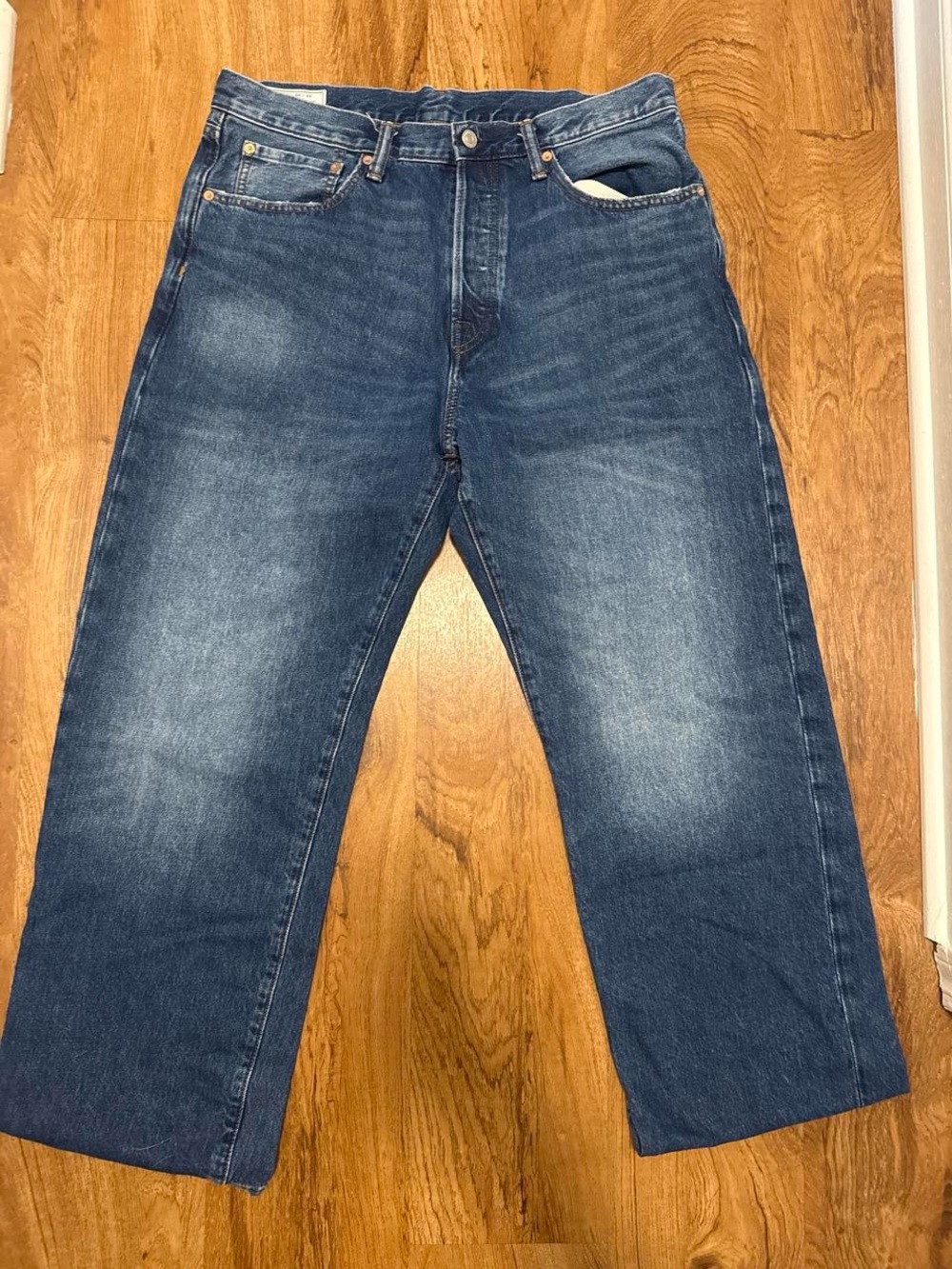 GAP Men's Relaxed Dark Blue Washed Denim Jeans